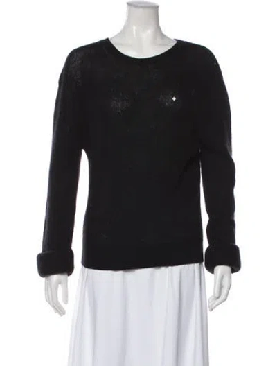 Pre-owned Khaite Cashmere Crew Neck Sweater In Black