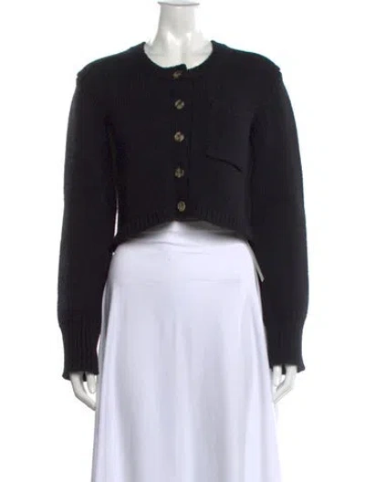 Pre-owned Khaite Cashmere Crew Neck Sweater In Black