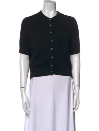 Pre-owned Khaite Cashmere Crew Neck Sweater In Black