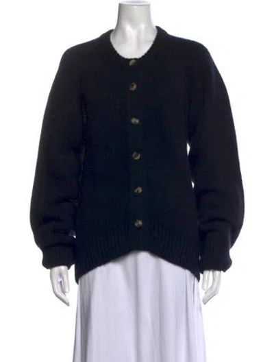 Pre-owned Khaite Cashmere Crew Neck Sweater In Black