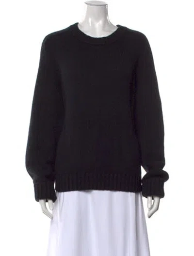 Pre-owned Khaite Cashmere Crew Neck Sweater In Black