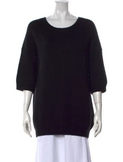 Pre-owned Khaite Cashmere Crew Neck Sweater In Black