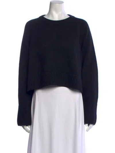 Pre-owned Khaite Cashmere Crew Neck Sweater In Black
