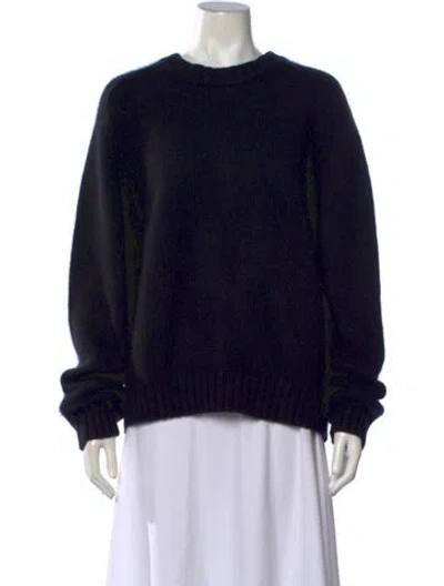 Pre-owned Khaite Cashmere Crew Neck Sweater In Black