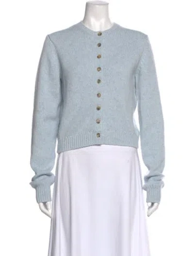 Pre-owned Khaite Cashmere Crew Neck Sweater In Blue