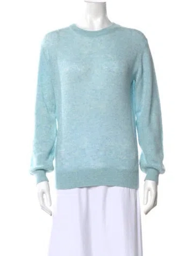 Pre-owned Khaite Cashmere Crew Neck Sweater In Blue