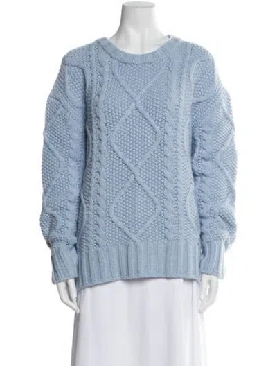 Pre-owned Khaite Cashmere Crew Neck Sweater In Blue