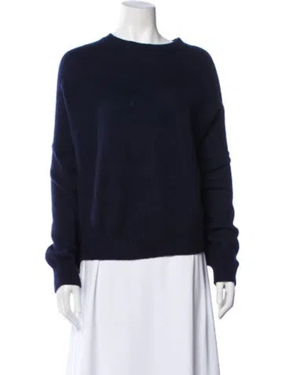Pre-owned Khaite Cashmere Crew Neck Sweater In Blue