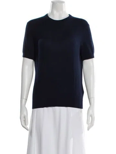 Pre-owned Khaite Cashmere Crew Neck Sweater In Blue