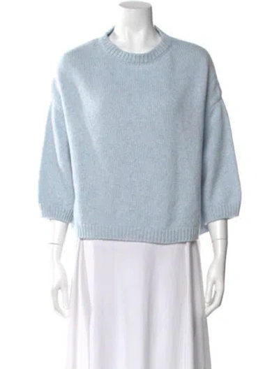 Pre-owned Khaite Cashmere Crew Neck Sweater In Blue