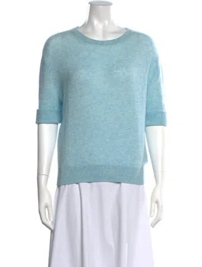 Pre-owned Khaite Cashmere Crew Neck Sweater In Blue