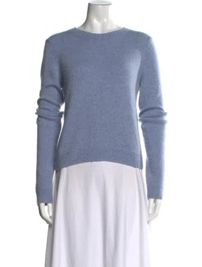 Pre-owned Khaite Cashmere Crew Neck Sweater In Blue