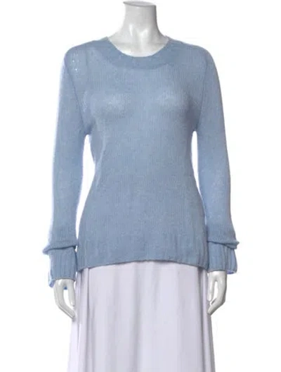 Pre-owned Khaite Cashmere Crew Neck Sweater In Blue