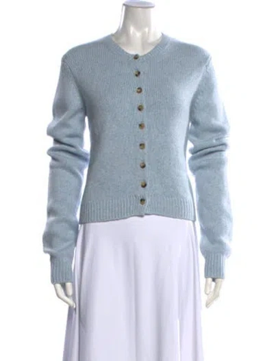 Pre-owned Khaite Cashmere Crew Neck Sweater In Blue