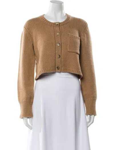 Pre-owned Khaite Cashmere Crew Neck Sweater In Brown