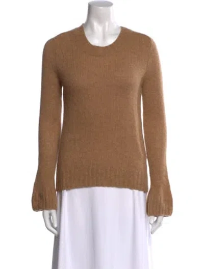 Pre-owned Khaite Cashmere Crew Neck Sweater In Brown