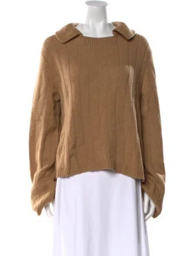 Pre-owned Khaite Cashmere Crew Neck Sweater In Brown