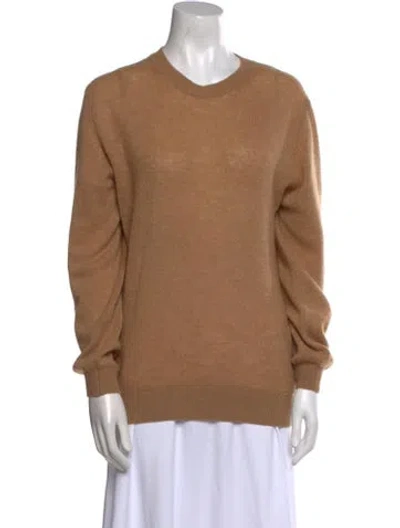 Pre-owned Khaite Cashmere Crew Neck Sweater In Brown