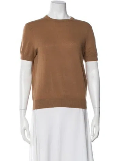 Pre-owned Khaite Cashmere Crew Neck Sweater In Brown