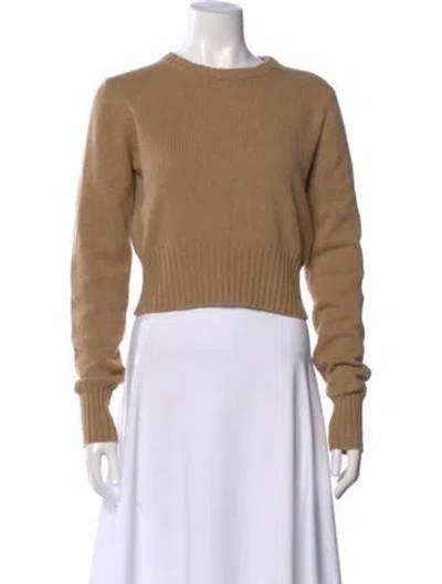 Pre-owned Khaite Cashmere Crew Neck Sweater In Brown