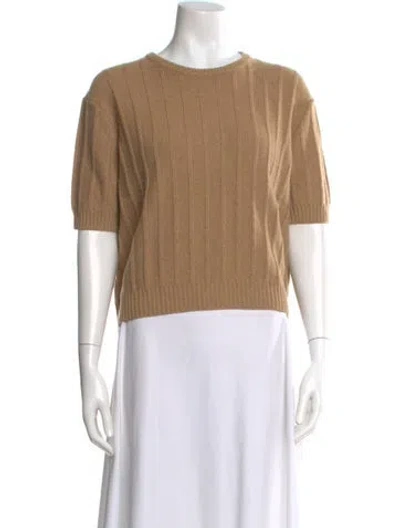 Pre-owned Khaite Cashmere Crew Neck Sweater In Brown