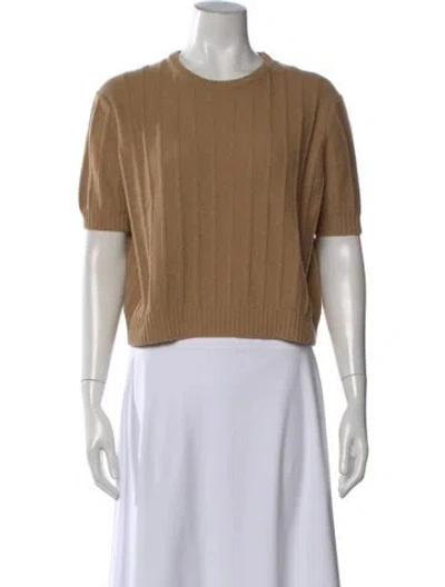 Pre-owned Khaite Cashmere Crew Neck Sweater In Brown