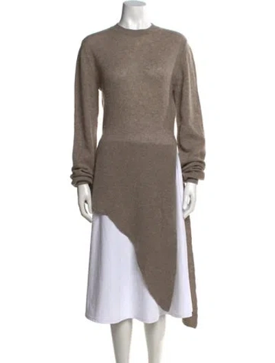 Pre-owned Khaite Cashmere Crew Neck Sweater In Brown