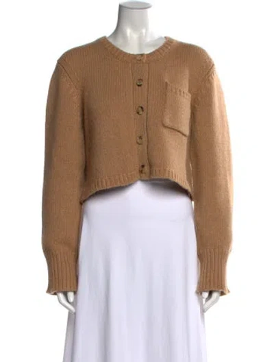 Pre-owned Khaite Cashmere Crew Neck Sweater In Brown