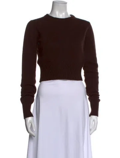 Pre-owned Khaite Cashmere Crew Neck Sweater In Brown