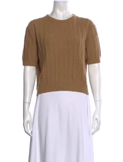 Pre-owned Khaite Cashmere Crew Neck Sweater In Brown