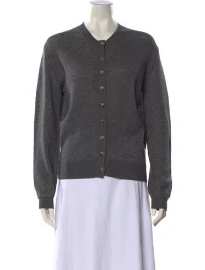 Pre-owned Khaite Cashmere Crew Neck Sweater In Gray