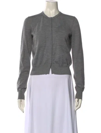 Pre-owned Khaite Cashmere Crew Neck Sweater In Gray