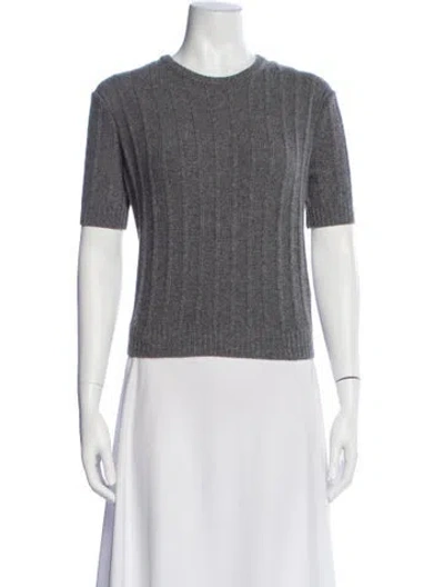 Pre-owned Khaite Cashmere Crew Neck Sweater In Gray