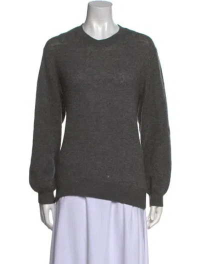 Pre-owned Khaite Cashmere Crew Neck Sweater In Gray