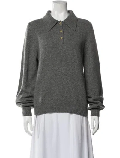 Pre-owned Khaite Cashmere Crew Neck Sweater In Gray