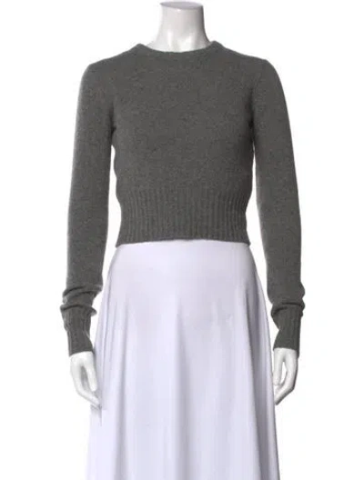 Pre-owned Khaite Cashmere Crew Neck Sweater In Gray