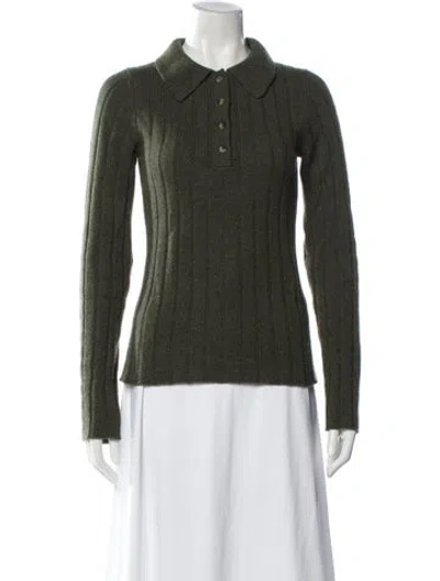 Pre-owned Khaite Cashmere Crew Neck Sweater In Green