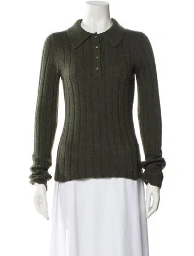 Pre-owned Khaite Cashmere Crew Neck Sweater In Green