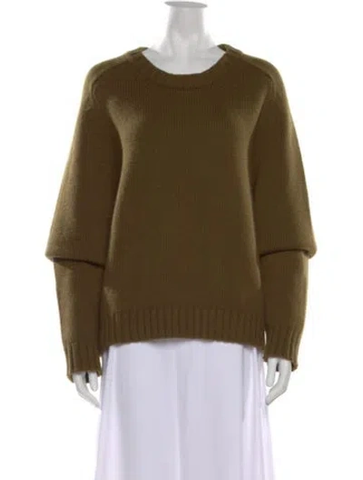 Pre-owned Khaite Cashmere Crew Neck Sweater In Green