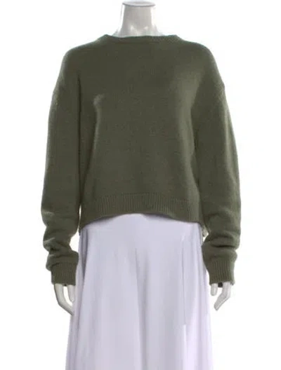 Pre-owned Khaite Cashmere Crew Neck Sweater In Green