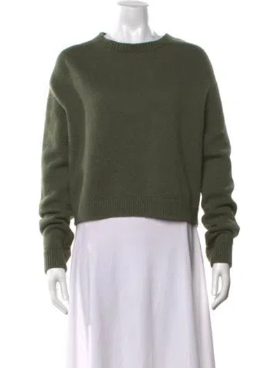 Pre-owned Khaite Cashmere Crew Neck Sweater In Green