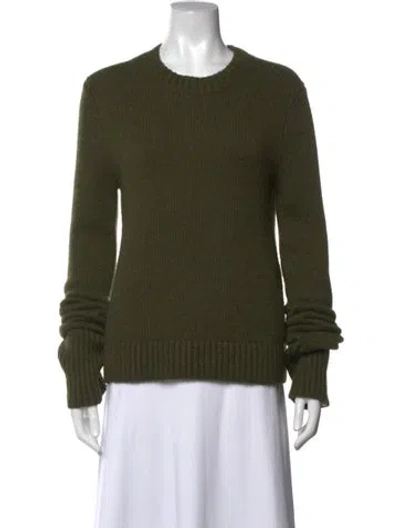 Pre-owned Khaite Cashmere Crew Neck Sweater In Green