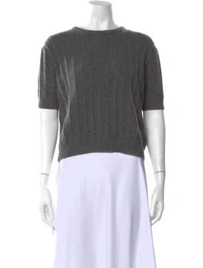 Pre-owned Khaite Cashmere Crew Neck Sweater In Grey