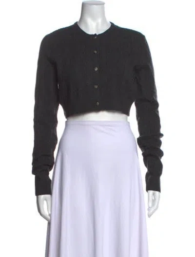 Pre-owned Khaite Cashmere Crew Neck Sweater In Grey