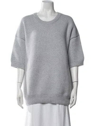 Pre-owned Khaite Cashmere Crew Neck Sweater In Grey