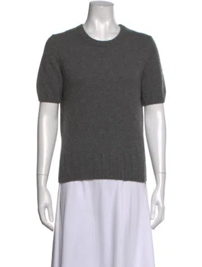 Pre-owned Khaite Cashmere Crew Neck Sweater In Grey