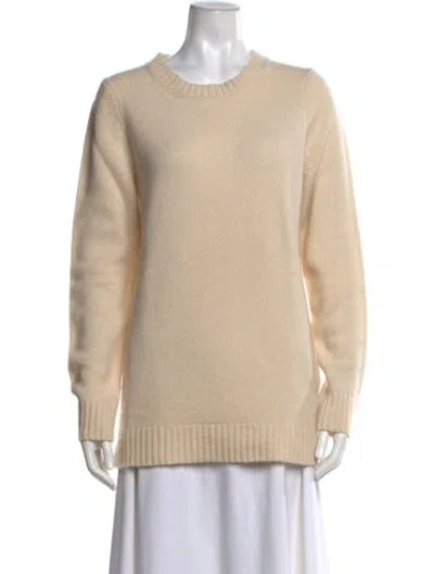 Pre-owned Khaite Cashmere Crew Neck Sweater In Neutral