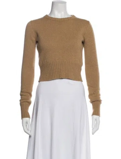 Pre-owned Khaite Cashmere Crew Neck Sweater In Neutral