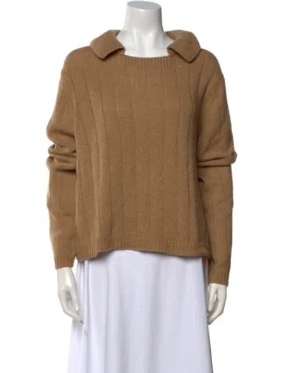 Pre-owned Khaite Cashmere Crew Neck Sweater In Neutral