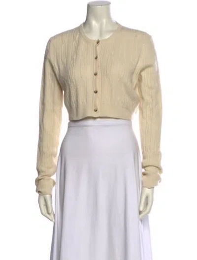 Pre-owned Khaite Cashmere Crew Neck Sweater In Neutral